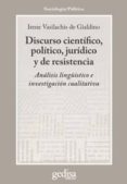 DISCURSO CIENTIFICO, POLITICO, JURIDICO Y DE RESISTENCIA de VASILACHIS DE GIALDINO, IRENE 