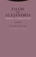 FILON DE ALEJANDRIA: OBRAS COMPLETAS (VOL.V) de ALEJANDRIA, FILON DE 