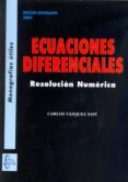 ECUACIONES DIFERENCIALES di VAZQUEZ ESPI, CARLOS 