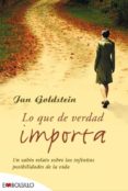 LO QUE DE VERDAD IMPORTA: UN SABIO RELATO SOBRE LAS INFINISTAS PO SIBILIDADES DE LA VIDA de GOLDSTEIN, JAN 
