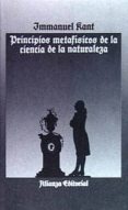 PRINCIPIOS METAFISICOS DE LA CIENCIA DE LA NATURALEZA de KANT, IMMANUEL 