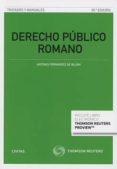 DERECHO PBLICO ROMANO (DUO) de FERNANDEZ DE BUJAN, ANTONIO 