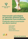 INTERVENCIN PSICOLGICA EN ATENCIN PRIMARA PARA LA DEPRESIN LEVE-MODERADA. MANUAL DEL PACIENTE di VV.AA. 