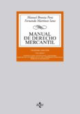 MANUAL DE DERECHO MERCANTIL (20 ED) de BROSETA PONT, MANUEL 