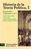 HISTORIA DE LA TEORIA POLITICA (VOL. I) de GARCIA GUAL, CARLOS 