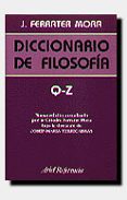 O-Z: DICCIONARIO DE FILOSOFIA (T. 4) de FERRATER MORA, JOSE 