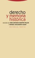 DERECHO Y MEMORIA HISTORICA de ESCUDERO ALDAY, RAFAEL 