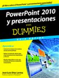 POWERPOINT 2010 Y PRESENTACIONES PARA DUMMIES di DIEZ LERMA, JOSE LUIS 