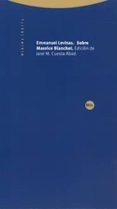 SOBRE MAURICE BLANCHOT de LEVINAS, EMMANUEL 