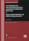 LEY ORGNICA DE PROTECCIN DE DATOS Y GARANTA DE DERECHOS DIGITALES Y REGLAMENTO GENERAL DE PROTECCIN DE DATOS di VV.AA. 