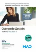 CUERPO DE GESTION DE LA ADMINISTRACION CIVIL DEL ESTADO PROMOCION INTERNA Y ESTABILIZACIN). TEMARIO VOLUMEN 3 di VV.AA. 