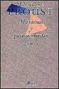 MAXIMAS Y PENSAMIENTOS de PROUST, MARCEL 