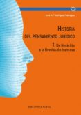 HISTORIA DEL PENSAMIENTO JURIDICO I de RODRIGUEZ PANIAGUA, JOSE MARIA 