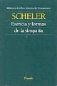 ESENCIA Y FORMAS DE LA SIMPATIA de SCHELER, MAX 