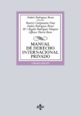 MANUAL DE DERECHO INTERNACIONAL PRIVADO (3 ED.) de RODRIGUEZ BENOT, ANDRES 