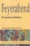 PROVOCACIONES FILOSOFICAS de FEYERABEND, PAUL K. 