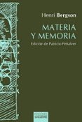 MATERIA Y MEMORIA de BERGSON, HENRI 