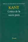 CRITICA DE LA RAZON PURA de KANT, IMMANUEL 