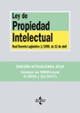 LEY DE PROPIEDAD INTELECTUAL: REAL DECRETO LEGISLATIVO 1/1996, DE 12 DE ABRIL, Y REAL DECRETO-LEY 12/2017,DE 3 DE JULIO (3 ED.) de BERCOVITZ RODRIGUEZ-CANO, RODRIGO 