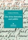 UNA LETRA FEMENINA AZUL PLIDO de WERFEL, FRANZ 