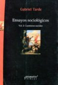ENSAYOS SOCIOLGICOS. VOL. II: CUESTIONES SOCIALES de TARDE, GABRIEL 