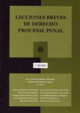 LECCIONES BREVES DE DERECHO PROCESAL PENAL di ROBLES GARZON, JUAN ANTONIO 