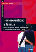 HOMOSEXUALIDAD Y FAMILIA: LO QUE LOS PADRES, MADRES, HOMOSEXUALES Y PROFESIONALES DEBEN SABER Y HACER de LOPEZ SANCHEZ, FELIX 