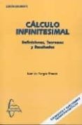 CALCULO INFINITESIMAL: DEFINICIONES, TEOREMAS Y RESULTADOS di BURGOS ROMAN, JUAN DE 
