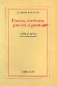 POESIA, ETCETERA: PUESTA A PUNTO (POESIE, ETCETERA: MENAGE) de ROUBAUD, JACQUES 