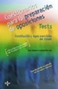 CUESTIONARIOS PARA LA PREPARACION DE OPOSICIONES: TESTS CONSTITUC ION Y LEYES ESPECIALES DEL ESTADO. EL CD CONTIENE PREGUNTAS RELATIVAS A LOS 19 ESTATUTOS DE AUTONOMIA (2 ED.) di CAMPLLONCH LEON, JUAN ANTONIO 