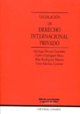 LEGISLACION DE DERECHO INTERNACIONAL PRIVADO de ALVAREZ GONZALEZ, SANTIAGO 