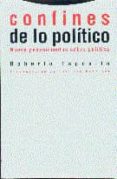 CONFINES DE LO POLITICO NUEVE PENSAMIENTOS SOBRE POLITICA de ESPOSITO, ROBERTO 