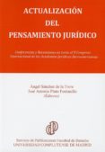 ACTUALIZACIN DEL PENSAMIENTO JURDICO di SANCHEZ DE LA TORRE, ANGEL 