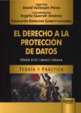 DERECHO DE LA PROTECCIN DE DATOS. TEORA Y PRCTICA di CARAZO LIEBANA, MARIA JOSE 
