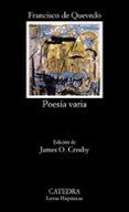 POESIA VARIA (8 ED.) de QUEVEDO, FRANCISCO DE 
