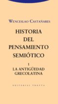 HISTORIA DEL PENSAMIENTO SEMIOTICO 1: LA ANTIGUEDAD GRECOLATINA de CASTAARES, WENCESLAO 