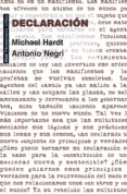 DECLARACION de HARDT, MICHAEL  NEGRI, ANTONIO 