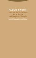 HISTORIA DEL JUDAISMO EN LA EPOCA DEL SEGUNDO TEMPLO di SACCHI, PAOLO 