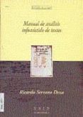 MANUAL DE ANALISIS INFOASISTIDO DE TEXTOS (INCLUYE 2 DISKETTES) de SERRANO DEZA, RICARDO 