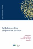 CALIDAD DEMOCRTICA Y ORGANIZACIN TERRITORIAL di VV.AA. 