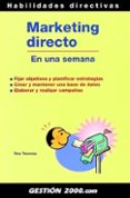 MARKETING DIRECTO EN UNA SEMANA di TWOMEY, DEE 