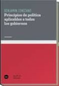 PRINCIPIOS DE POLITICA APLICABLES A TODOS LOS GOBIERNOS de CONSTANT, BENJAMIN 