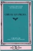 OBRAS EN PROSA (4 ED.) de JOVELLANOS, GASPAR MELCHOR DE 