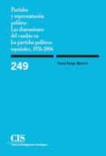 PARTIDOS Y REPRESENTACION POLITICA: LAS DIMENSIONES DEL CAMBIO EN LOS PARTIDOS POLITICOS ESPAOLES, 1976-2006 di VERGE MESTRE, TANIA 