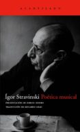 POETICA MUSICAL de STRAVINSKI, IGOR 