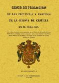 CENSO DE POBLACION DE LAS PROVINCIAS Y PARTIDOS DE LA CORONA DE C ASTILLA EN EL SIGLO XVI (FACSIMIL) di GONZALEZ, TOMAS 