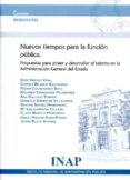 NUEVOS TIEMPOS PARA LA FUNCIN PUBLICA di VV.AA. 