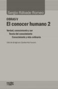 EL CONOCER HUMANO 2 de RABADE ROMEO, SERGIO 
