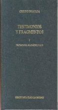 TESTIMONIOS Y FRAGMENTOS I (1-318) di SOLOS, CRISIPO DE 