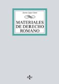 MATERIALES DE DERECHO ROMANO de LOPEZ GUETO, AURORA 